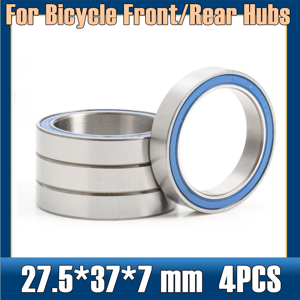 MR27537-2RS Bearing 27.5*37*7 mm ( 4PCS ) 27537 RS Bicycle Hub Front Rear Hubs Wheel 27.5 37 7 Ball Bearings MTB Road Bike