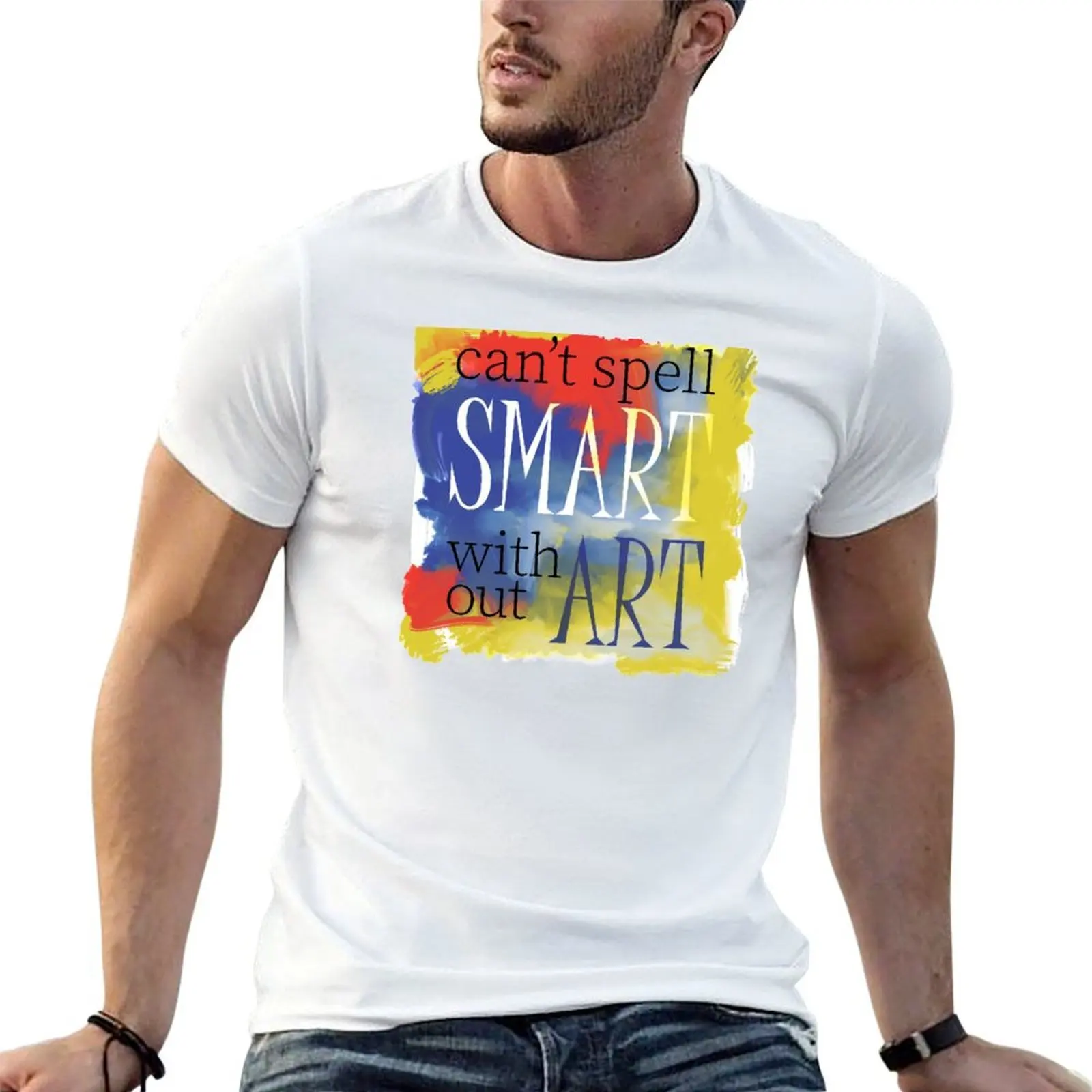 Can't Spell Smart Without Art T-Shirt Relaxed Fit Casual Short Sleeve Top
