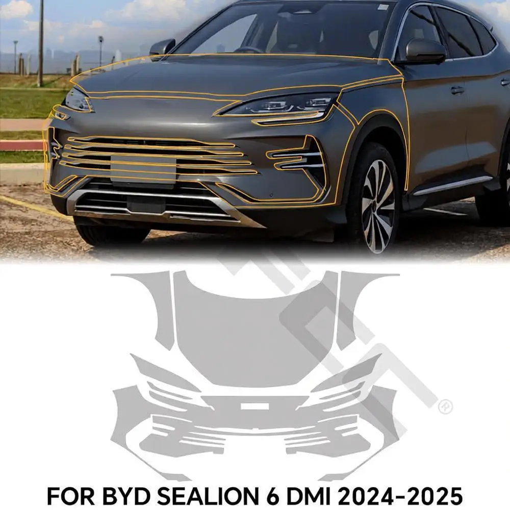 Anti-scratch TPU Paint Protection Film For BYD SEALION 6 DMI 2023-2025 Pre-cut PPF Car Body Clear Bra Invisible Resistant Cover