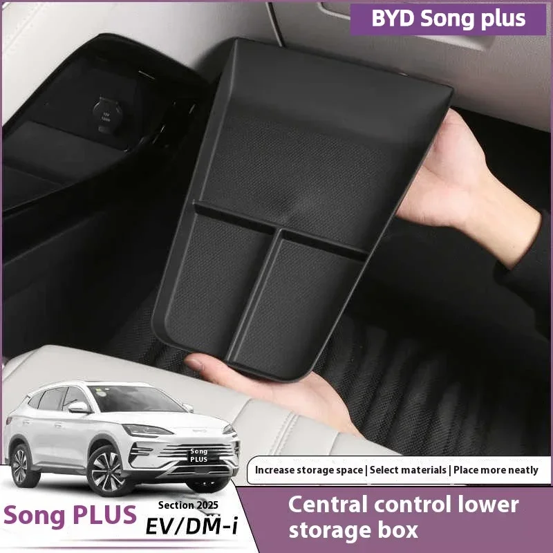 For BYD Song Plus DMI Seal U Sealion 6 2023 2024 2025 Center Console Armrest Storage Box EV Interior Decoration Accessories