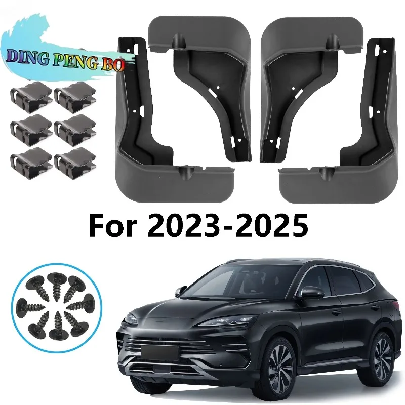 4Pcs Mud Flaps Splash Guards For BYD Seal U Sealion 6 Song Plus2023-2025Front Rear Fender Mudguards Auto Styling Car Accessories