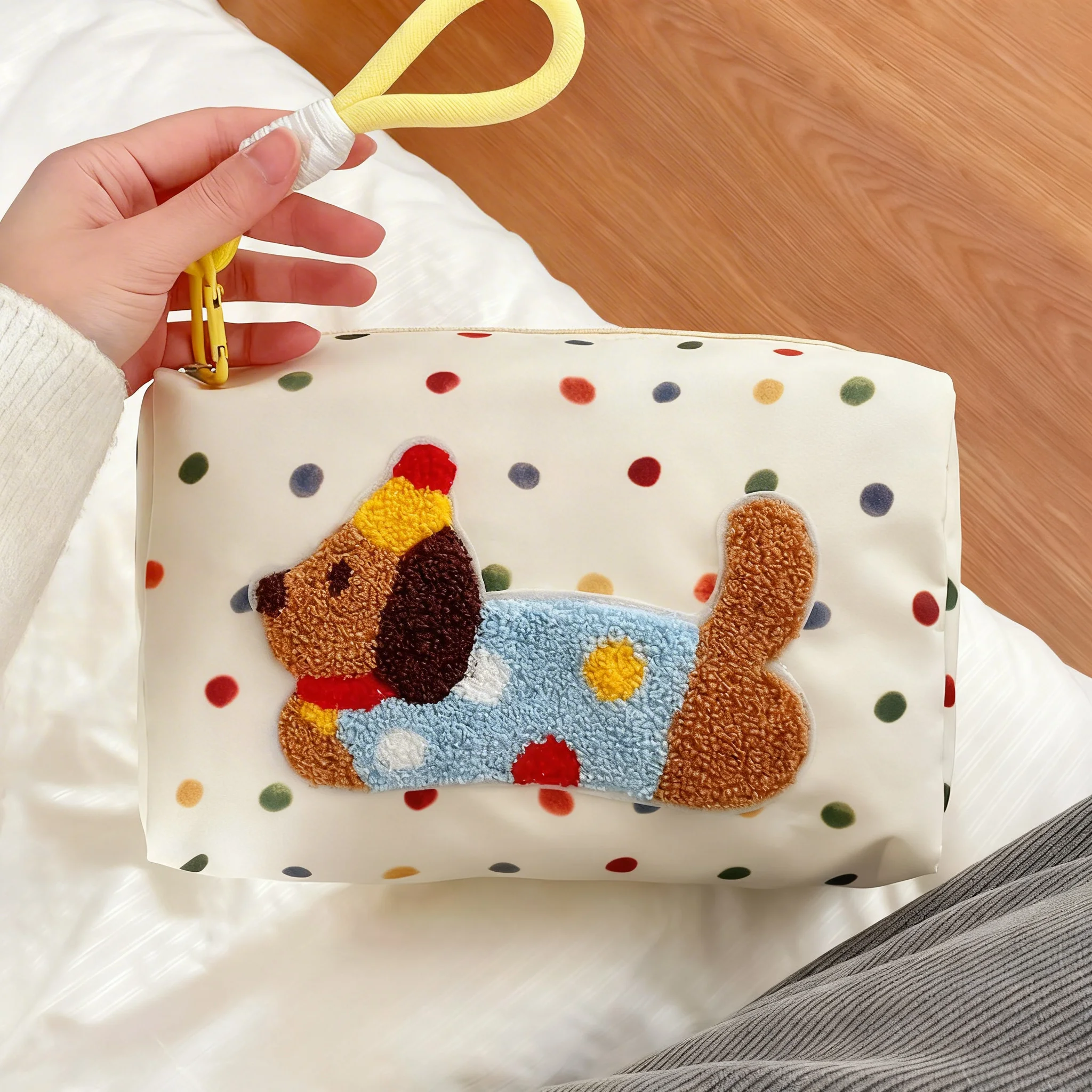 Dachshund Gifts Makeup Bag,Large Capacity Makeup Organizer Bag Portable Travel Toiletry Case for Women Cosmetic Bag