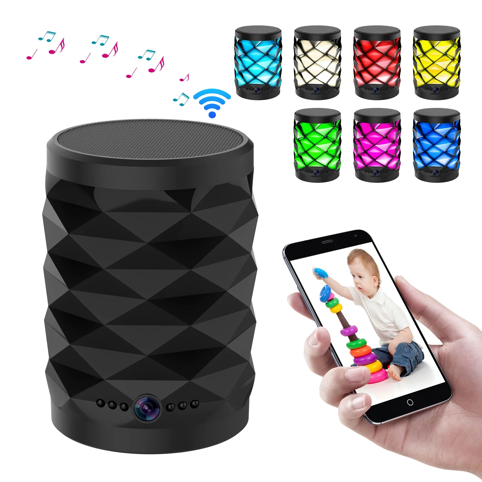 HD 4K Mini Digital Video Recorder Camera with Infrared Night Vision Motion Detection bluetooth Speaker with security camera