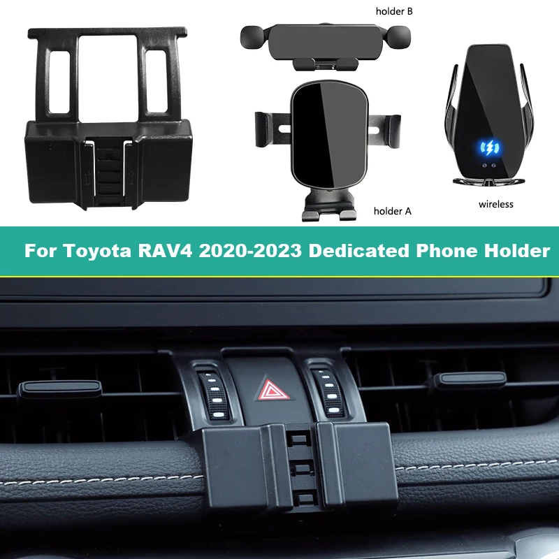 Car Phone Holder For Toyota RAV4 2020 2021 2022 2023 Navigation Bracket 15W Wireless Charging Phone Stand MagSafe Base