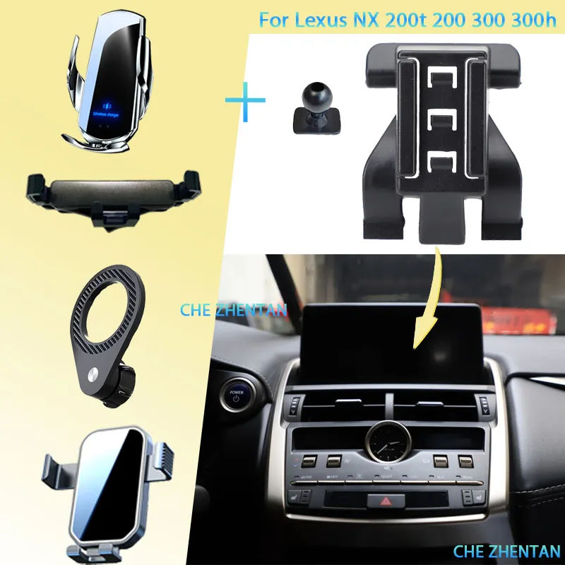 For Lexus NX 200t 200 300 300h F Sport 2015~2021 Car Phone Holder Bracket Base Gravity Stand Vehicle Phone Mounts Accessories