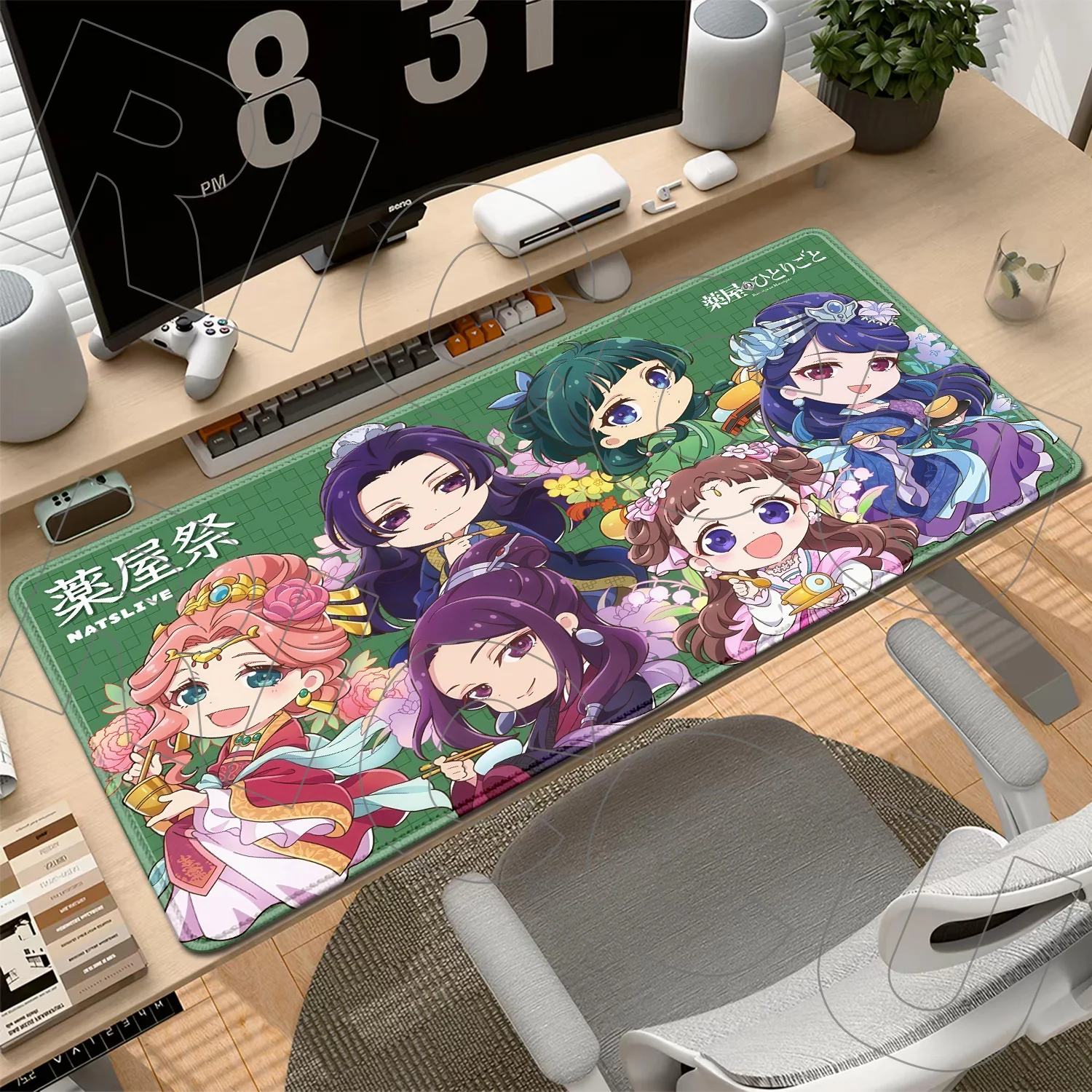 HD printing XXL Cute Anime Apothecary Diaries Mousepad Large Rubber Mouse Pad Lock Edges Mats Durable Laptop Gaming​ Desk Mat