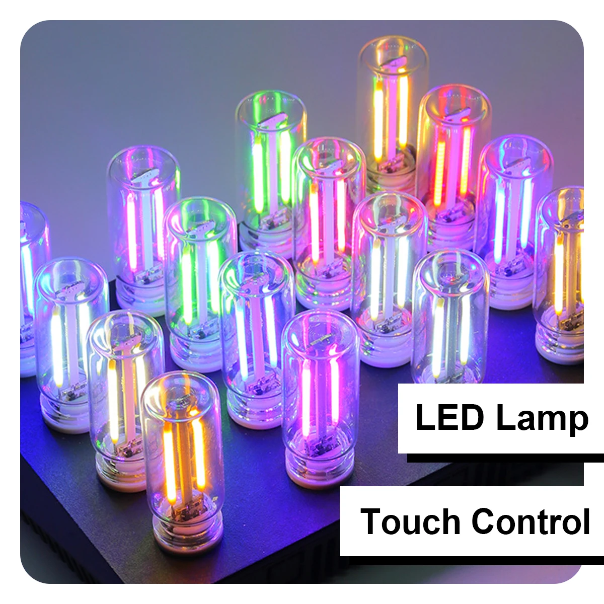 Retro Usb Led Filament Night Light Dimming 5v Lamp Decorative Warm Touch Lighting Incandescent Camping Mini Purple Bulb Treasure