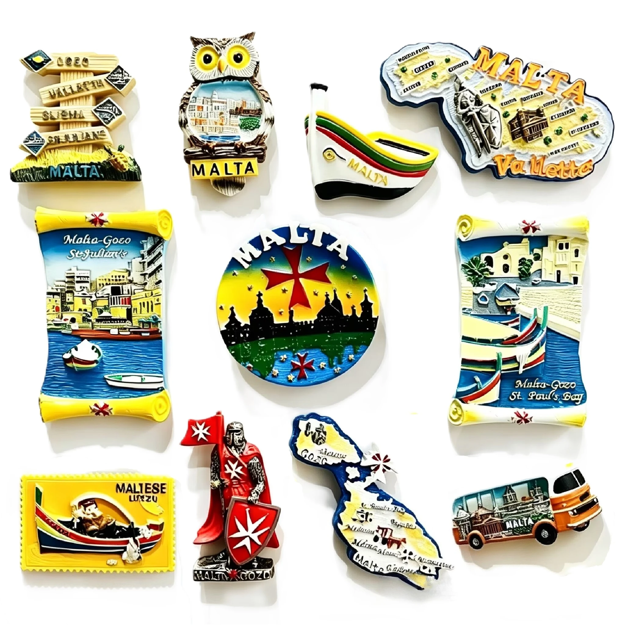 Malta 3D Fridge Magnets Tourism Souvenir Resin Refrigerator Magnets Sticker Collection Handicraft Gift Decoration Articles