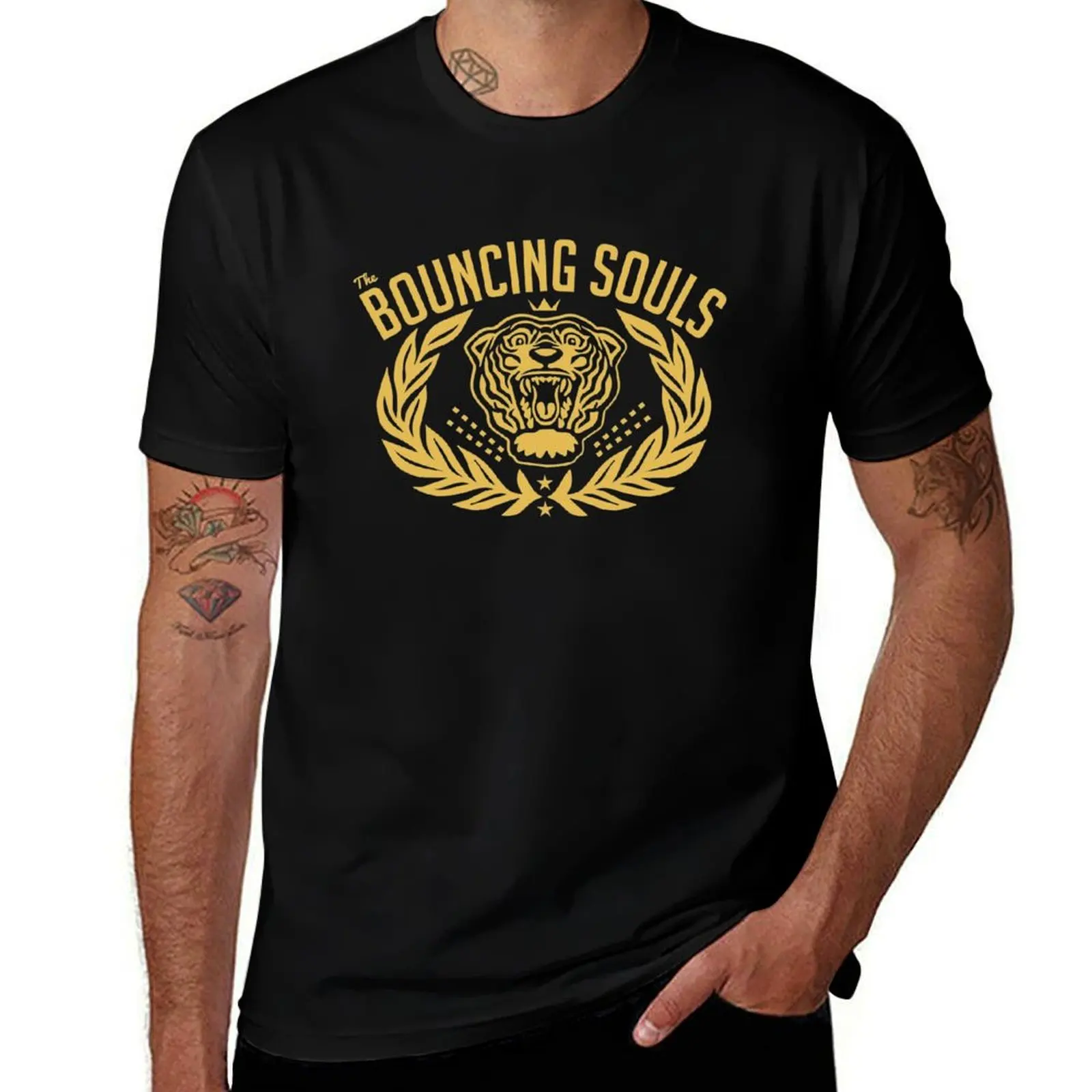 Soul Of Golden Tiger T-Shirt Basic Simple Design Short Sleeve Shirt