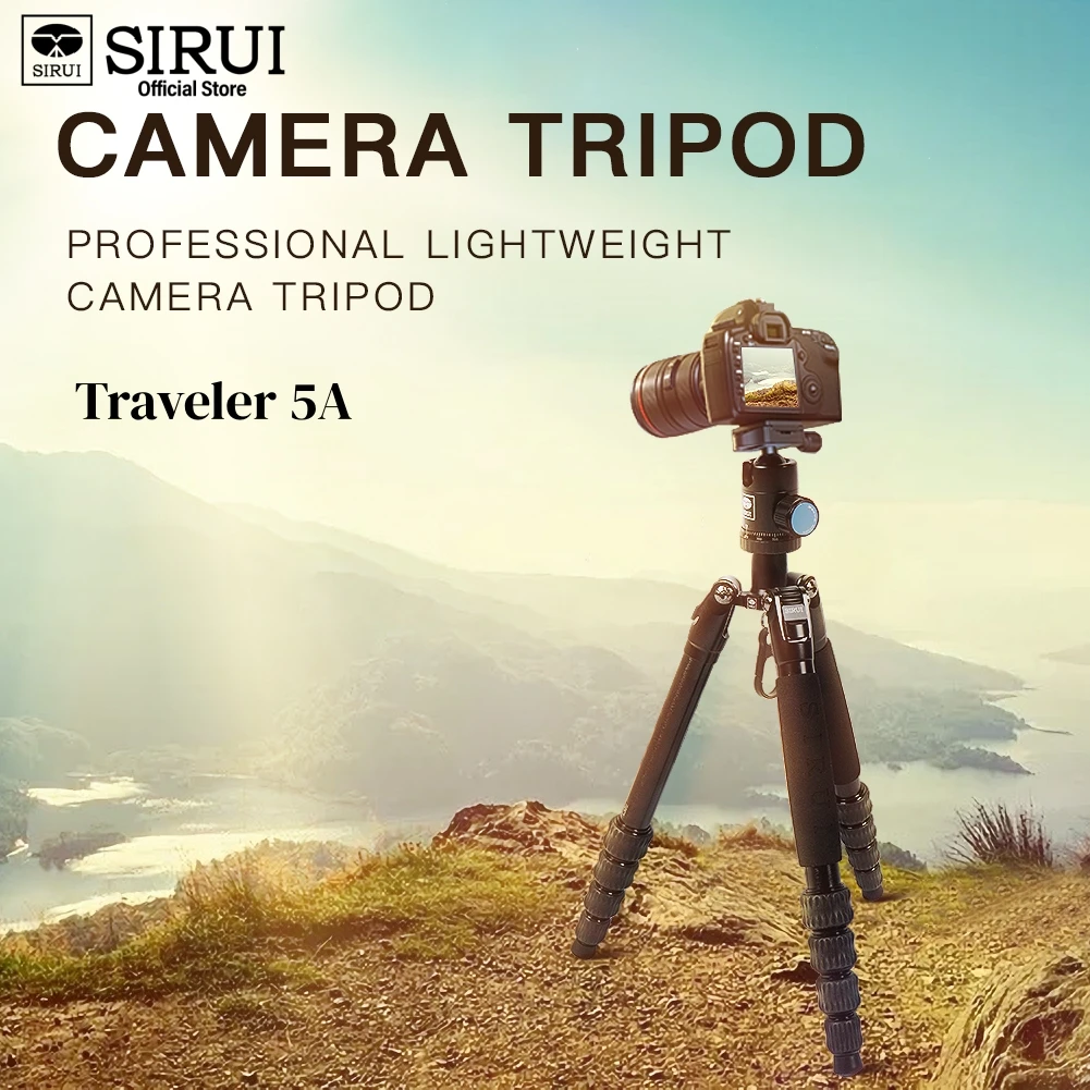 SIRUI Traveler 5A Aluminium Travel Tripod Portable Camera Tripod 360° Panorama Ball head For DSLR SLR Digital Camera Load 4kg