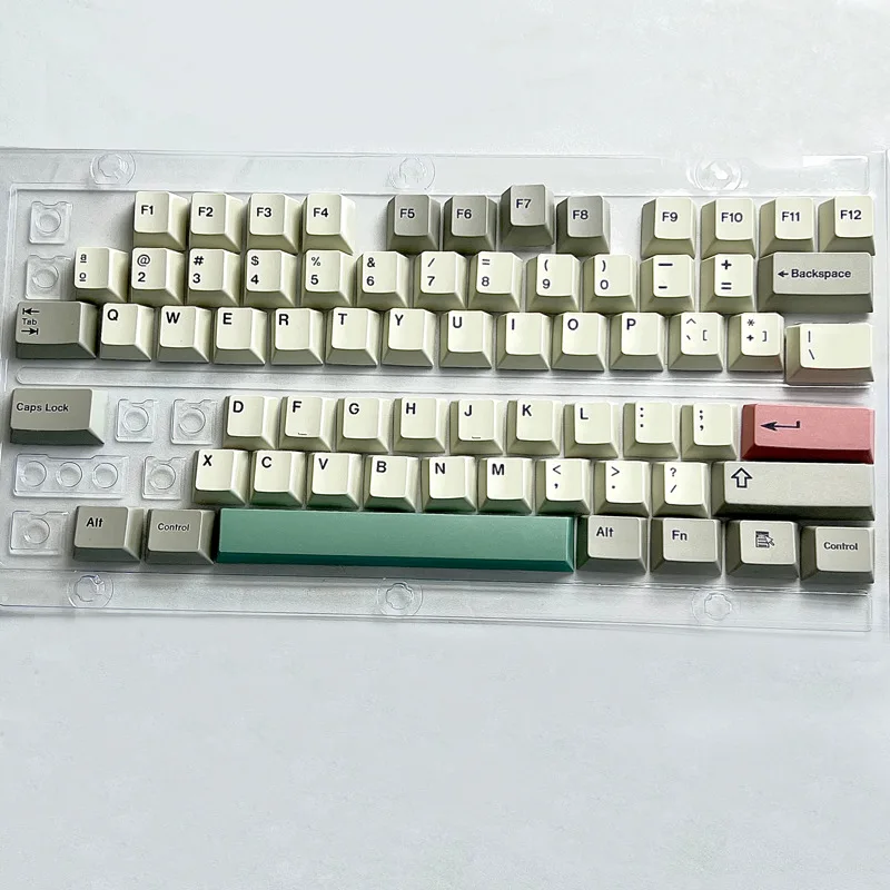 Minimalist gray keyboard cap Original height PBT material Five-sided heat transfer film blank material Hot sublimation keycap