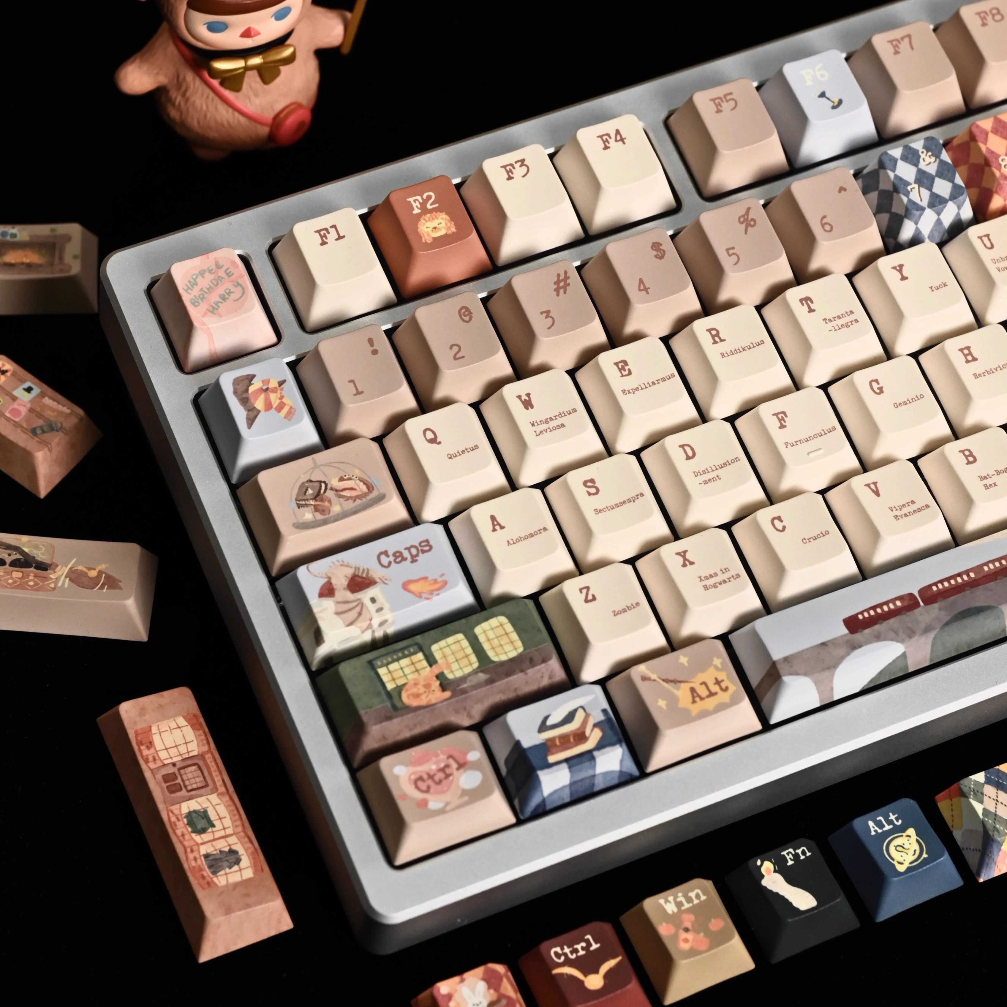 Original Welcome to Diagon Alley Customized Mechanical Keyboard Keycaps  SOA Height PBT Material