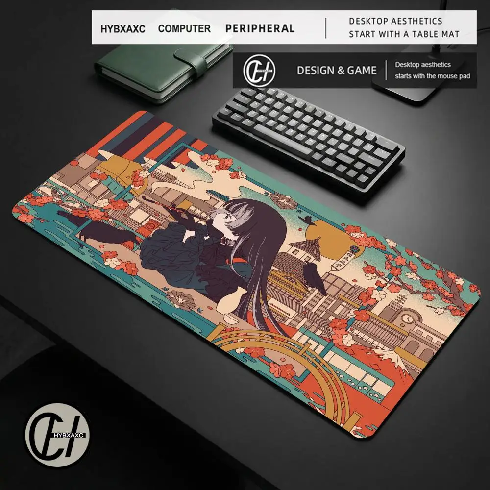 Mouse Pad Kawaii Anime Girl HD Print Mousepad Laptop Hololive Juufuutei Raden Keyboard Pad PC Gaming Accessories Rubber Desk Mat