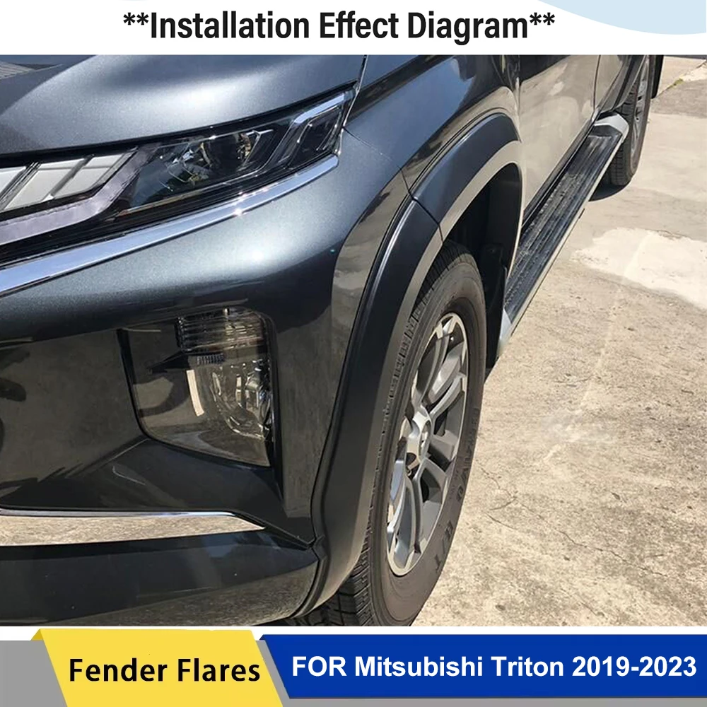 OEM Front&Rear Fender Flares ABS For Mitsubishi L200 Triton 2019 2021 2022 2023 MR Wheel Arch 4WD Car Accessories Double Cabin