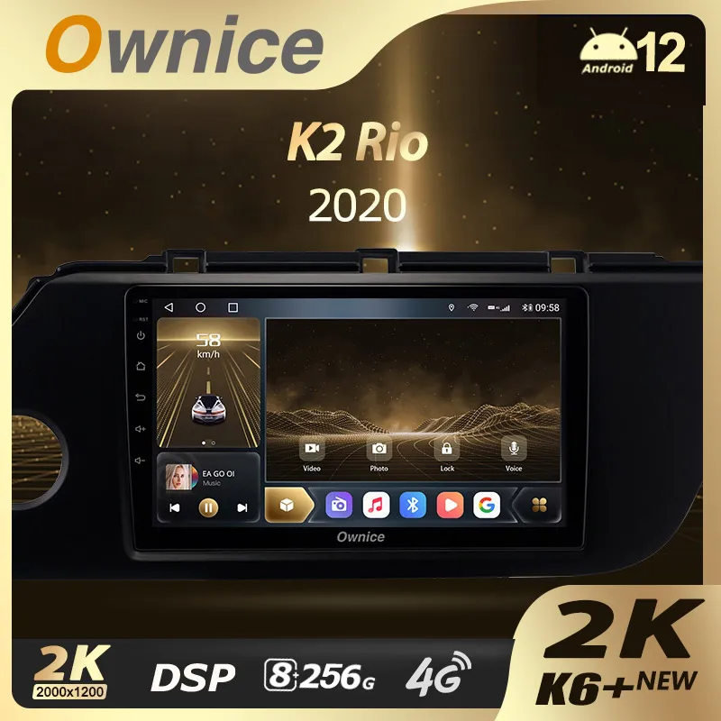 Ownice K6+ 2K for Kia RIO 4 IV FB 2020 - 2022 Car Radio Multimedia Video Player Navigation Stereo GPS Android 14 No 2din  DVD