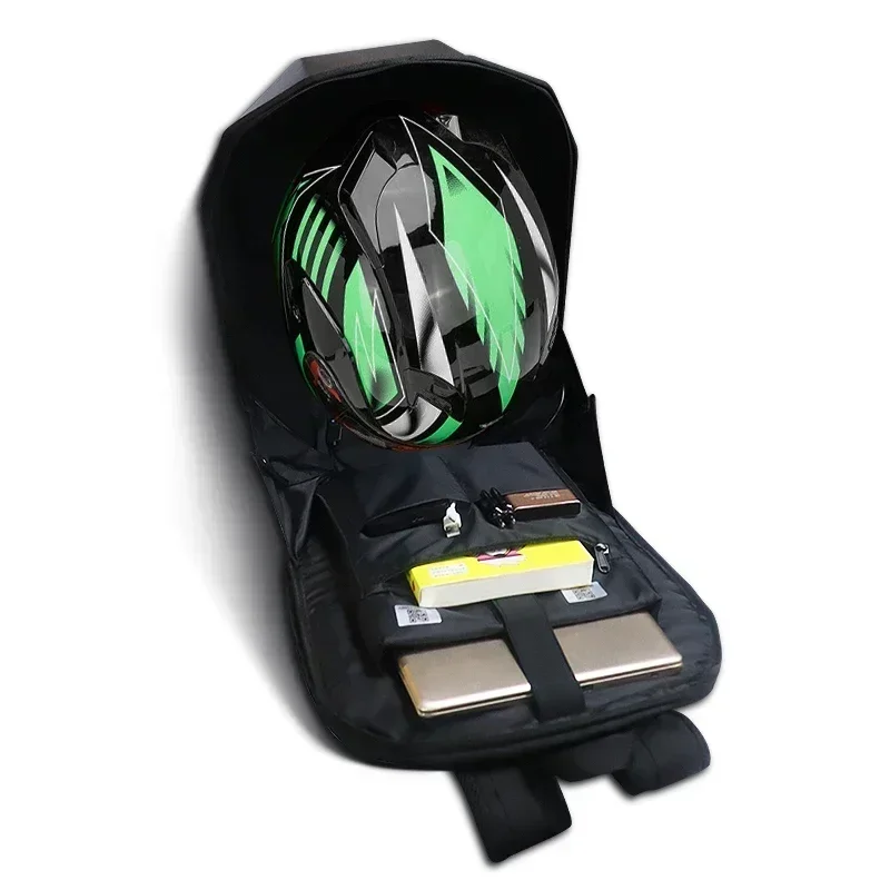 Durable and sturdy luxury accessories 3D Eyes Led Light Backpack Bag Waterproof Hard Shell With Usb Light Led Knight Bag