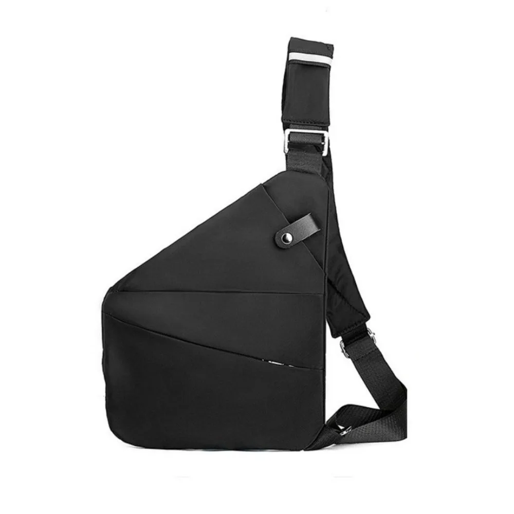 Fashion Oxford Cloth Outdoor Shoulder Bag Solid Color Waterproof Men Chest Pack Durable Sturdy Crossbody Backpack Cycling