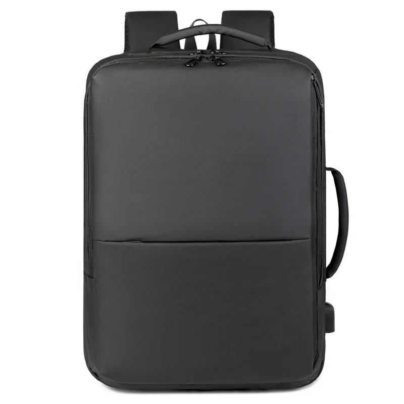 Multi-compartment black backpack premium feel business trip backpack high school backpack large capacity sturdy and durable
