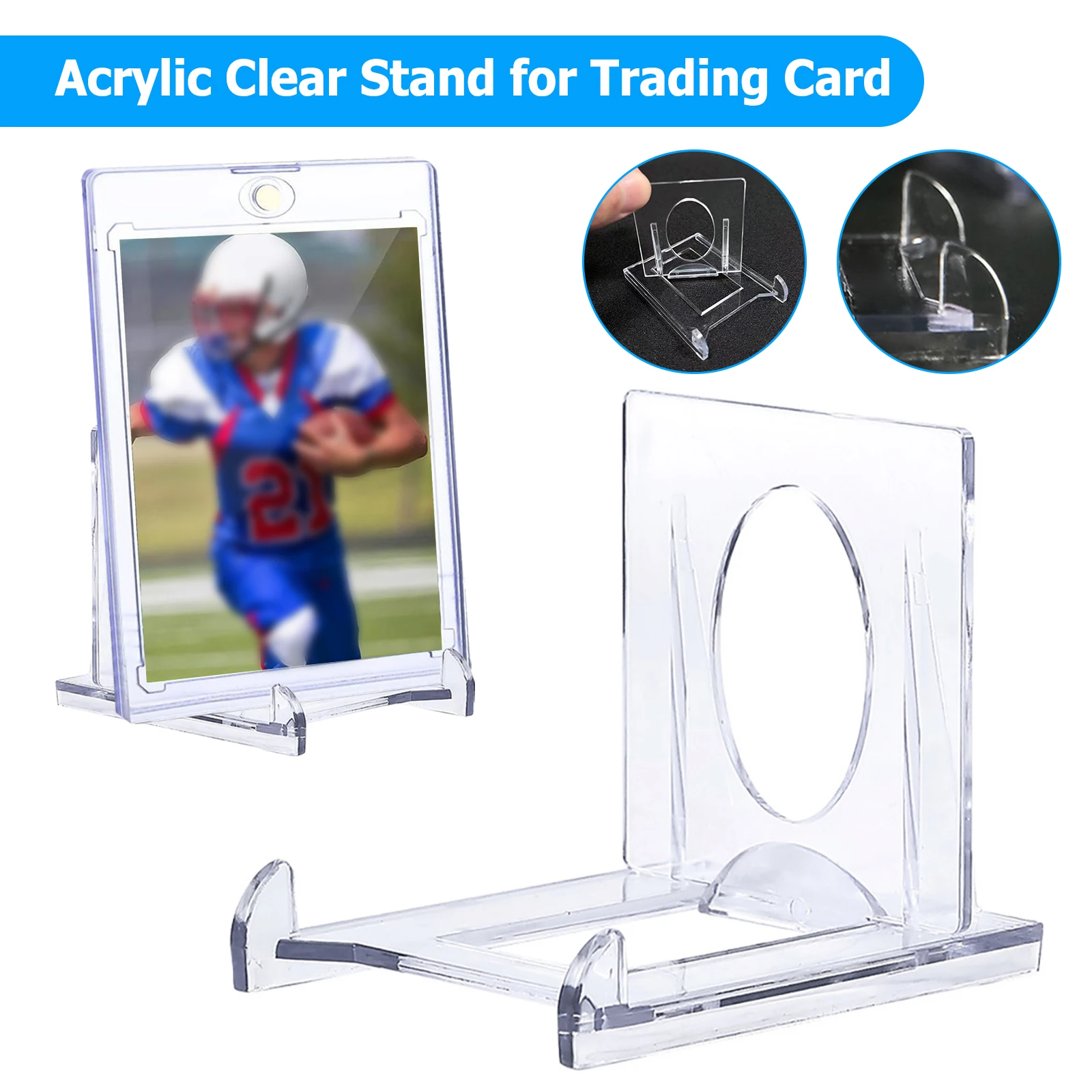 Acrylic Display Holder Transparent Triangle Commemorative Coin Small Photo fram Card Holder Rack Phone Stand Home Decor