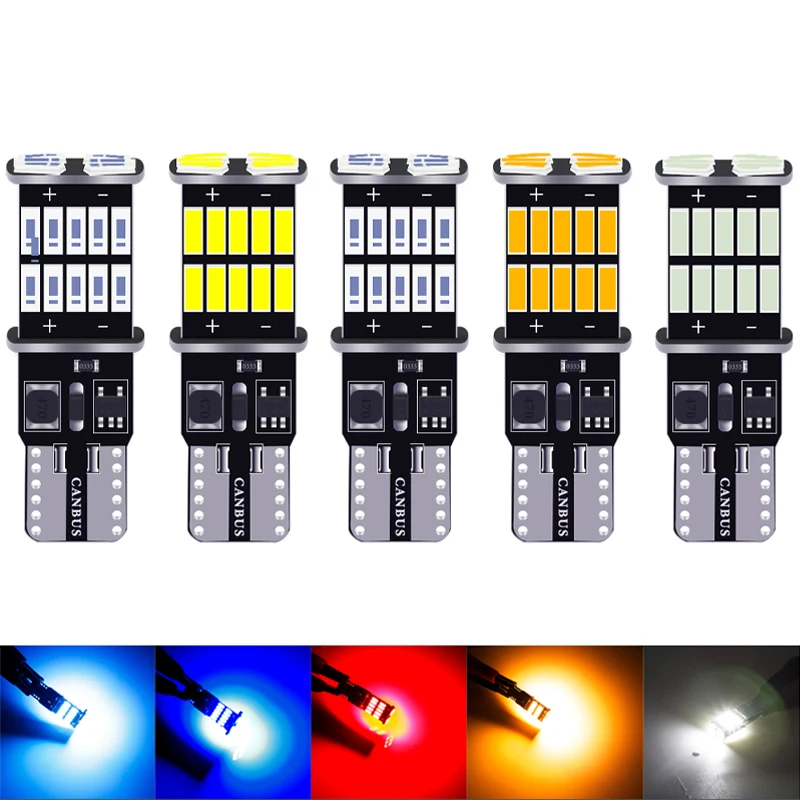 RXZ 1PCS T10 W5W LED Bulbs 194 Canbus Car Interior Reading Light 26SMD 4014 Instrument Lights Lamp Dome Lamp 12V 6000K No Error