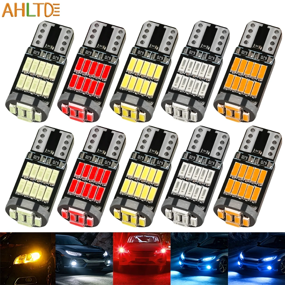 2/4/10Pcs Car Turn Signal Lamp T10 W5W 194 4014 26SMD Led Canbus High Bright Auto License Plate Bulbs Interior Dome Lights 12V