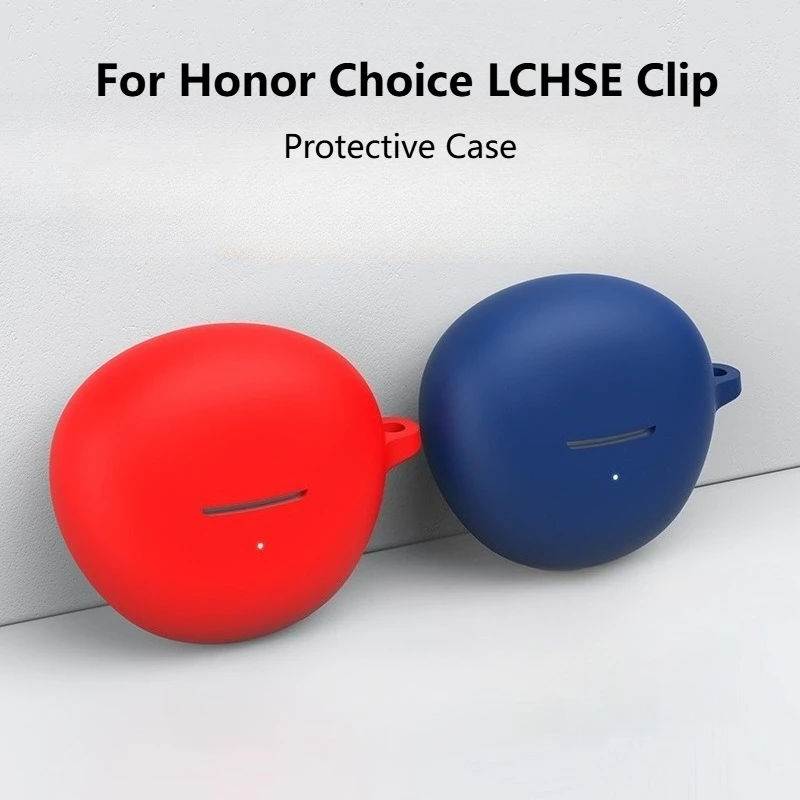 Shockproof Silicone Cover with Carabiner Premium Protective Case for Honor Choice LCHSE Clip On Bluetooth Earphones