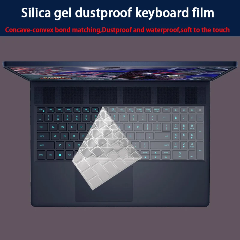 For Dell Alienware 16X 16 Aurora Silicone Keyboard Film 16-Inch Laptop Screen Film Protective Film Matte Film Anti-Blue Film