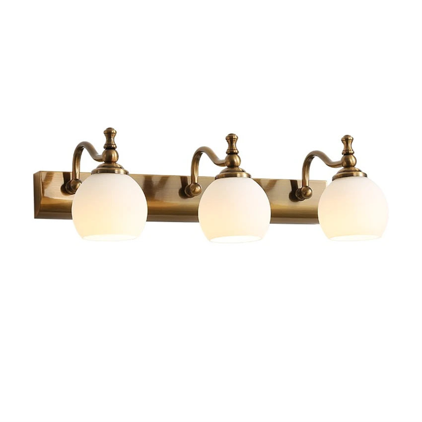 Golden mirror front wall lamps LED toilet cabinet light bathroom bedroom dresser makeup mirror wall sconces lights fixtures