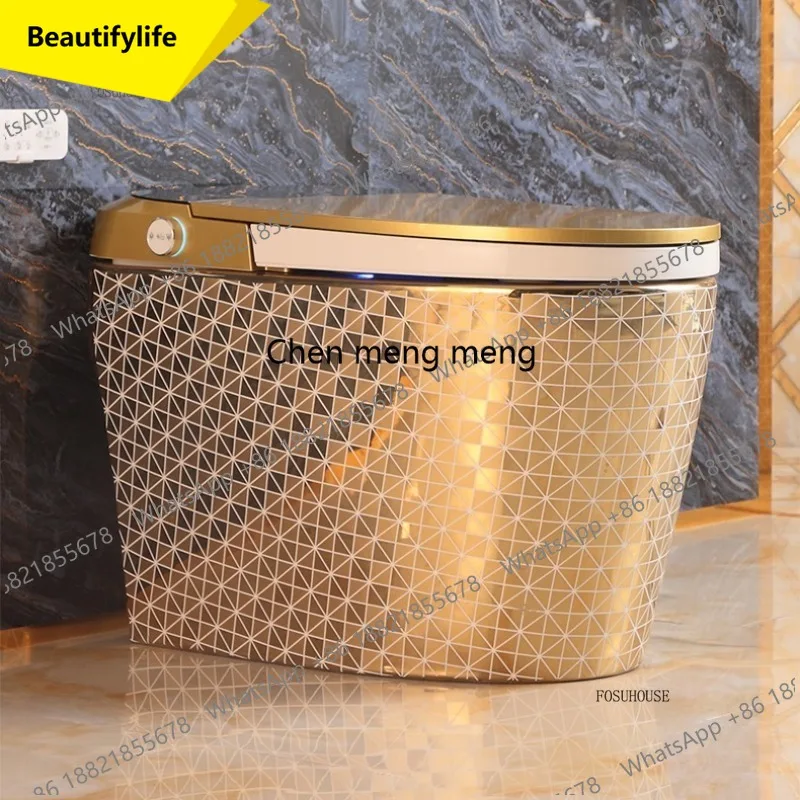 A17 Modern Electric Bidet Heated Commode Toilet Bathroom Luxury Automatic Intelligent Smart Wc Golden Toilet with Remote Control