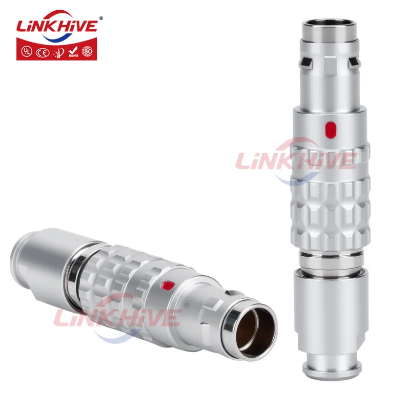 Compatible with LEMO FGG with Bend Relief 0T 1T 2T Series 2 3 4 5 6 8 9 10 12 16 18 20 26 30 32 106 514 Pin Push-Pull Connector