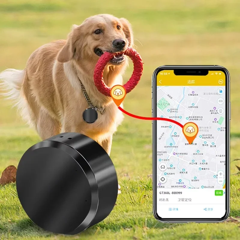 Mini GPS Tracker with Magnetic Base - Vehicle Pet Kids Wallet Location Tracking Device Car Person Pet Monitoring Tool
