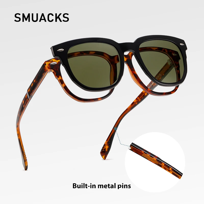 Fashion Sunglasses Man Clip On Sun Glasses Polarized Lens Women Luxury Brand Vintage Myopia Eyelasses Frame Driver's Shade
