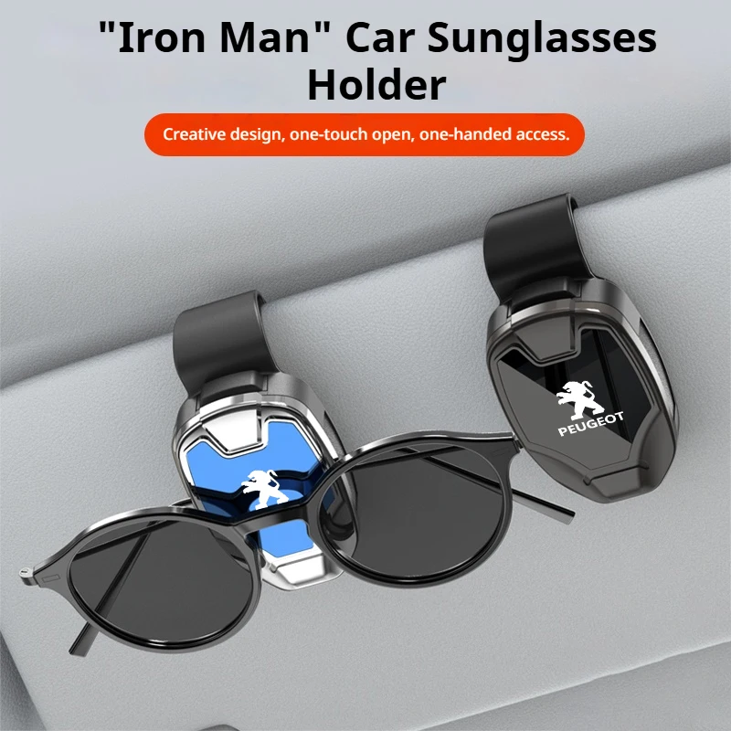 Car Sunglasses Holder Sun Visor Glasses Clip Peugeot 206 207 208 301 307 308 406 407 408 508 607 2008 3008 40085008GT RCZ Rifter