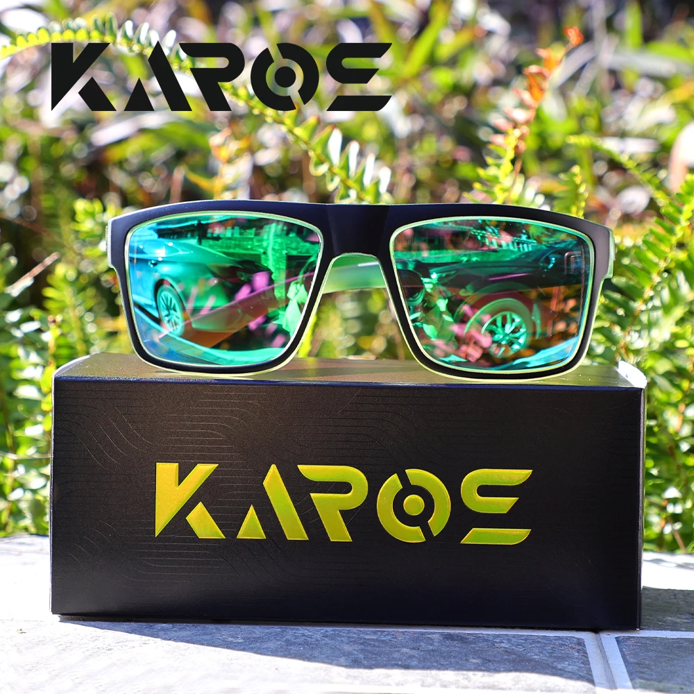KAROS Fashion Square Polarized Sunglasses Men Women Driving Fishing Luxury Brand Designer Sun Glasses Driver's Eyewear UV400