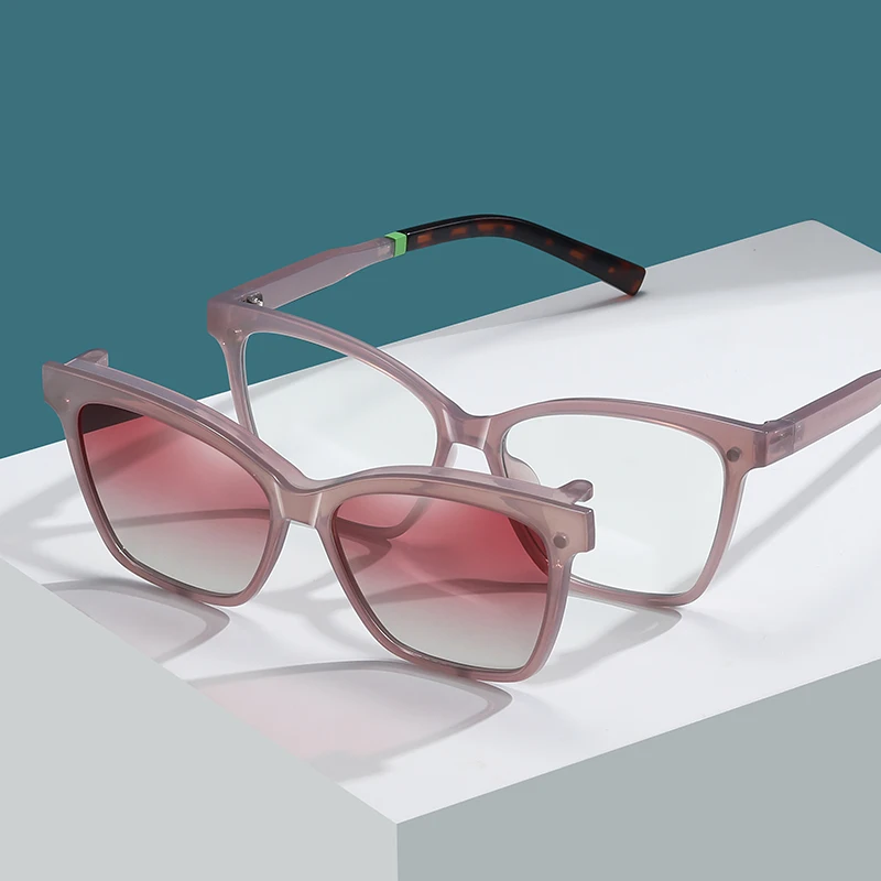 Clip On Sun Glasses Women Fashion Polarized Sunglasses Female Luxury Brand Vintage Myopia Prescription Optical Eyelasses Frame