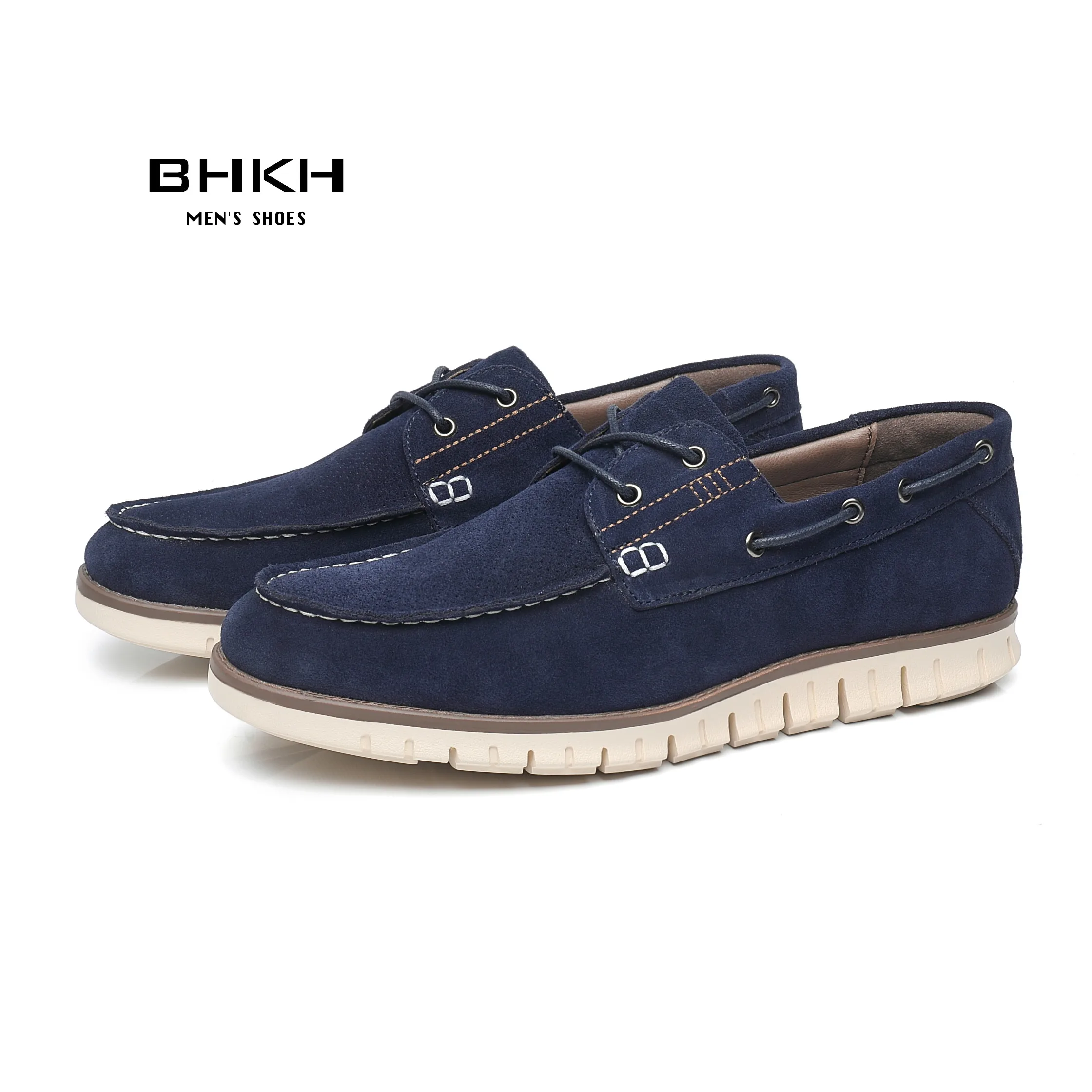 BHKH  Autumn Men Loafers Shoes Fashion Smart Casual Shoes Leather Man casual shoes Office work Footwear Men Shoes