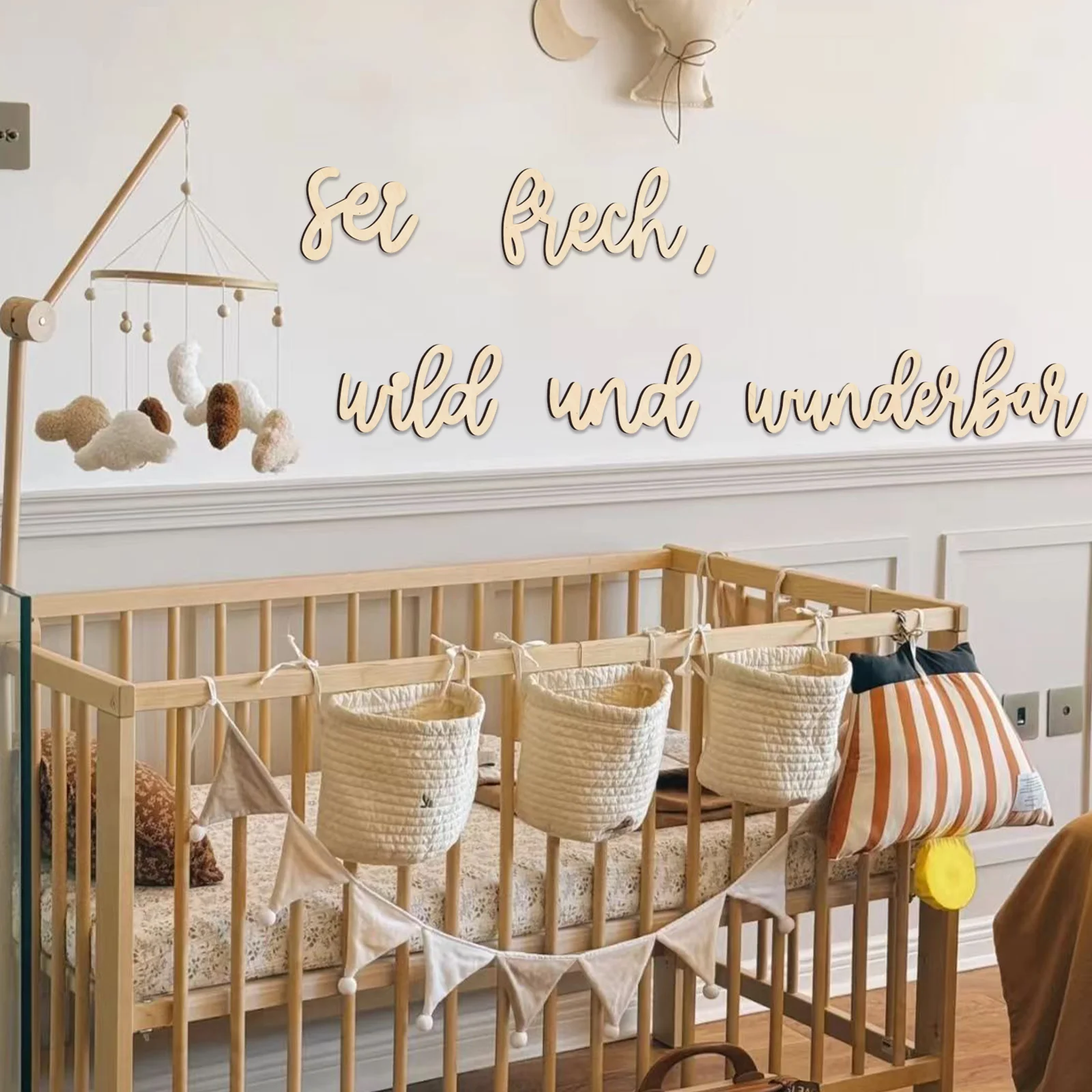 German Wooden Nursery Sign - 