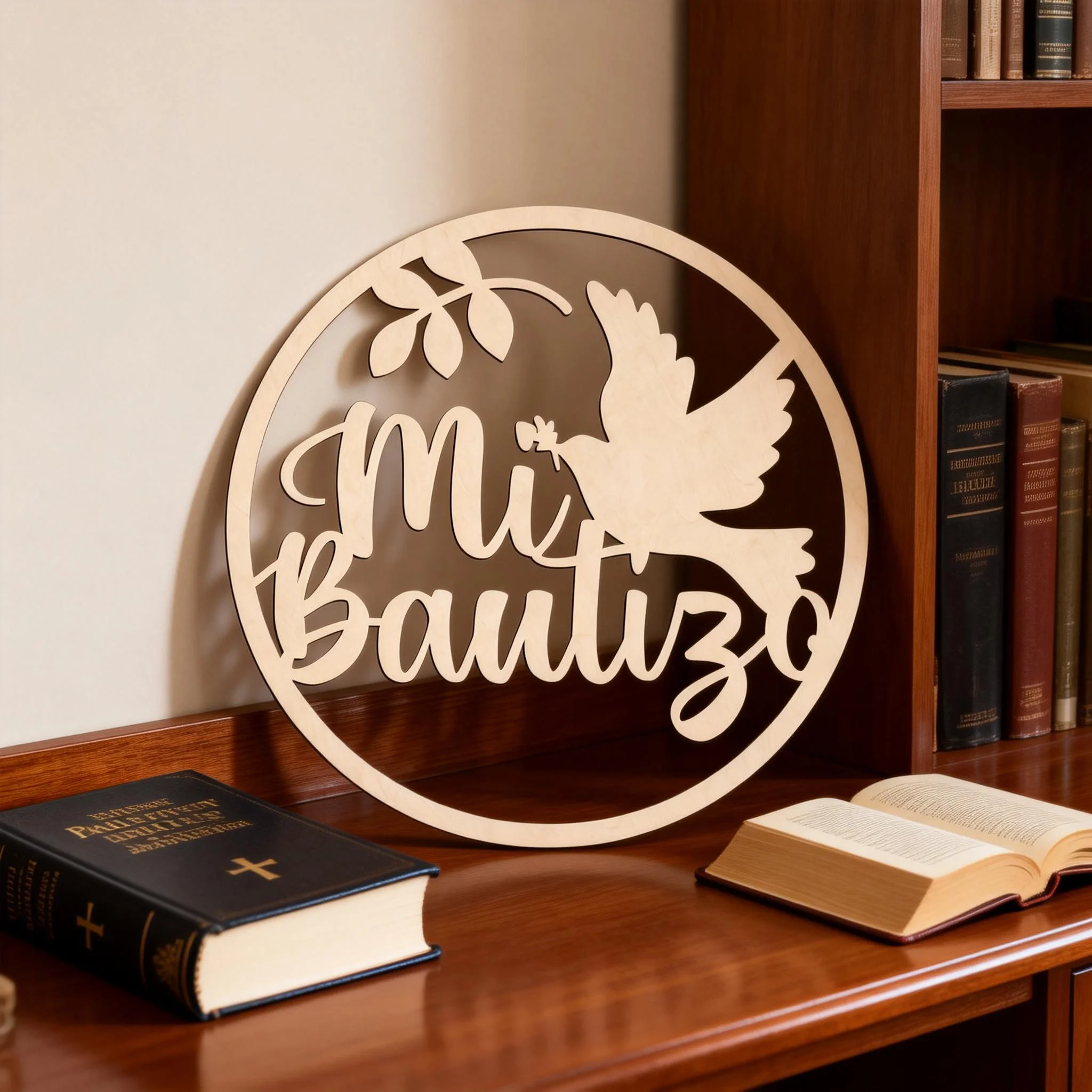 Mi Bautizo Wooden Sign, Spanish Baptism Wall Decor, Christening Party Banner Backdrop Photo Booth Prop Church Event Decoration