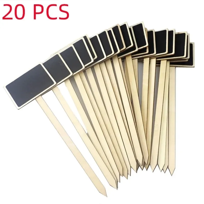 5~20pcs Mini Wooden Chalkboard Plant Markers Creative Blackboard Signs Garden Flowers and Plants Tags Garden Decoration Tools