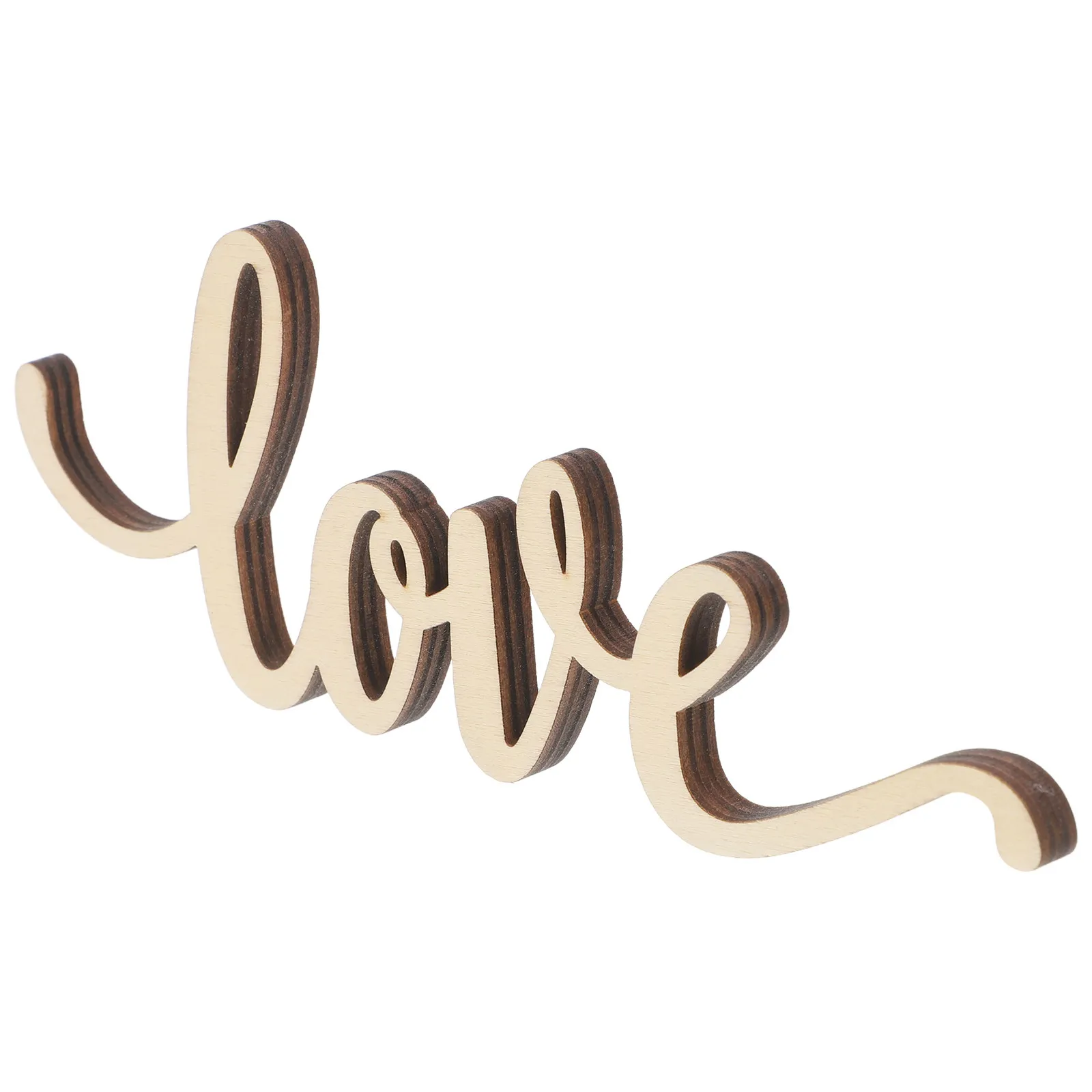 Love Wooden Wall Art Unfinished Sign Blank Wood Cutout Plaque for Wedding Party Living Room Wall Decor DIY Craft Decoration