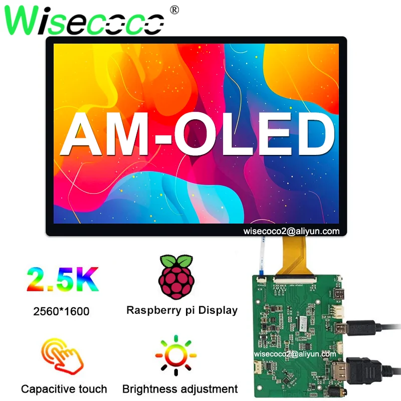 OLED Panel 10 Inch Raspberry Pi Amoled Touchscreen 2K IPS 330 Nits Brightness Laptops Tablets OLED Monitor