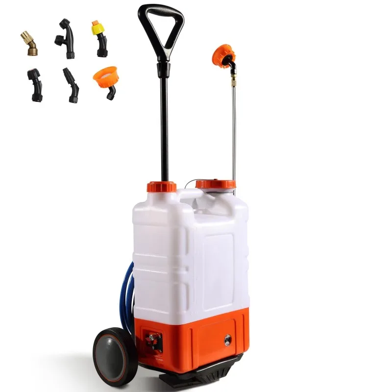 Adjustable Pressure Range, Battery Powered, Backpack Sprayer Cart