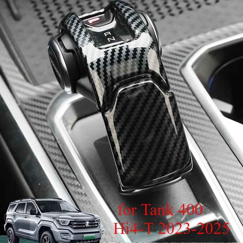 ABS Car Gear Shift Knob Head Cover Automatic Transmission Trim Sticker Non Slip Case for Tank 400 Hi4-T 2023-2025