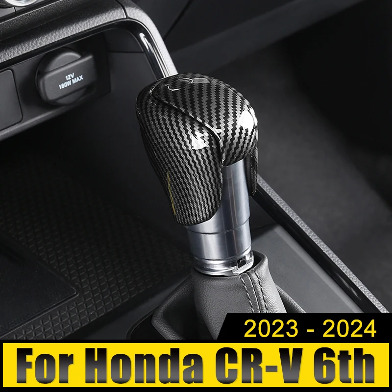 ABS Car Gear Shift Knob Head Cover Automatic Transmission Trim Sticker Non Slip Case For Honda CR-V CRV CR V 6th Gen 2023 2024