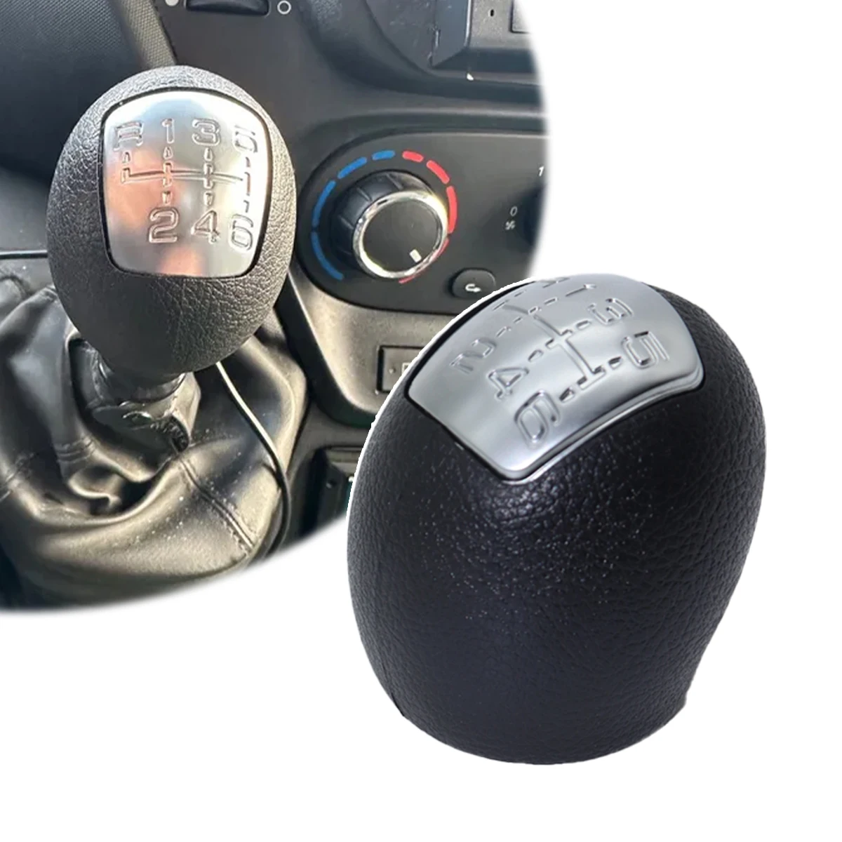 Car 6-speed Gear Shift Knob Ergonomic Anti-slip Gear Lever Head Durable Auto Replacement Parts Fit For Iveco Daily 2006 To 2017