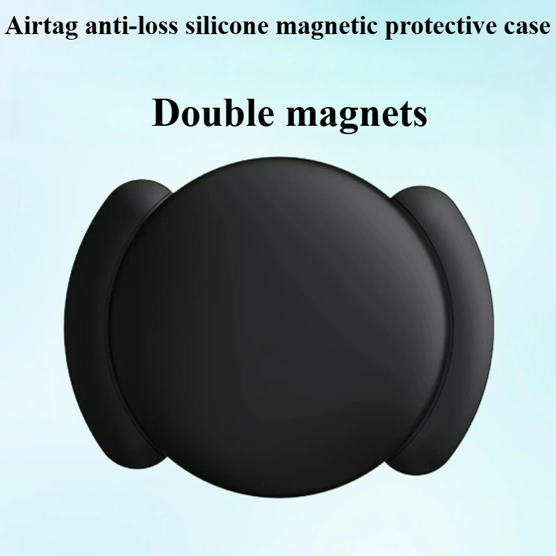 The Airtag Anti-loss Silicone Magnetic Protective Case with Magnets and Adhesive Backing Can Be Fixed and Attached At Will