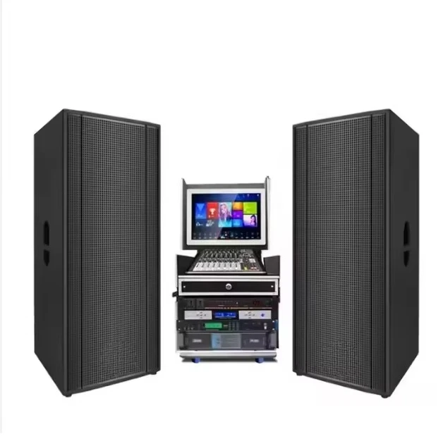 High-End Professional MAX-755 Dual 15 Inch Speaker Mixer Commercial Outdoor Church Sound System Complete Set