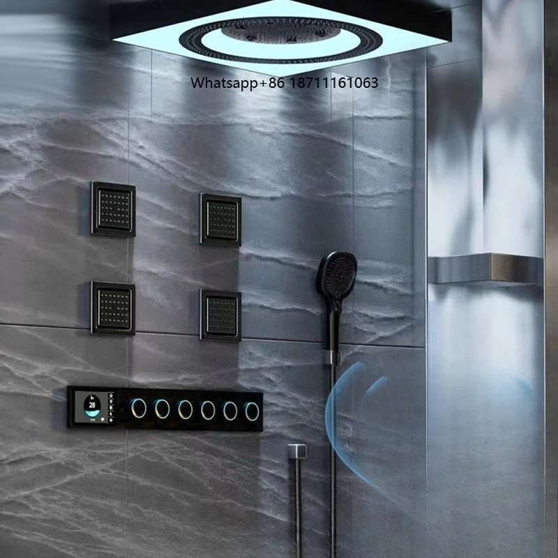 26Years Factory WiFi APP OLED Display Shower Controller,Thermostatic 10 Outlets Mixer Valve,Bathroom Shower Set System