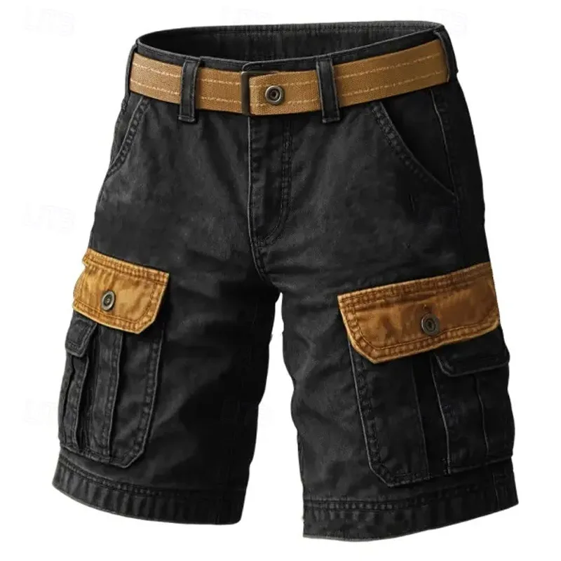 2026 Male Cargo Knee Shorts Men Sports Casual Bermuda Shorts Plus Size Cotton Half Pants Golf Straight Running Gym Shorts Pants