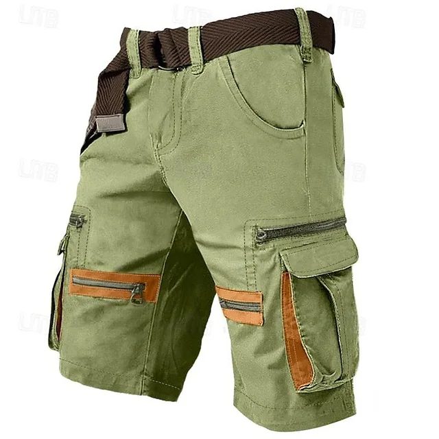 2026 Summer Men Shorts Fashion Plaid Beach Shorts Mens Casual Shorts Military Short Pants Male Bermuda Cargo Overalls No belt